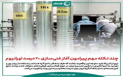 چند نکته مهم درباره آغاز غنی‌سازی 20 درصد اورانیوم