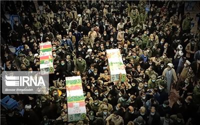 تشییع 3 شهید مدافع وطن در کرمان
